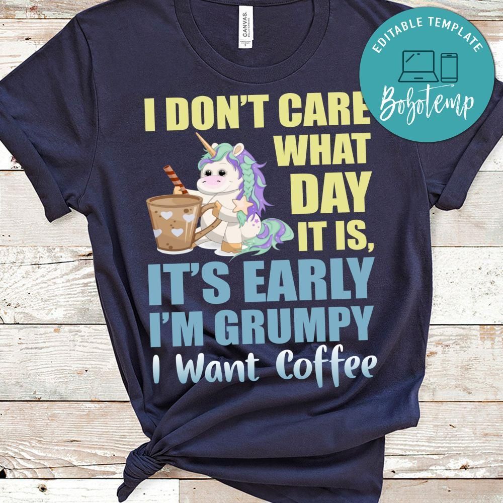 I'm Grumpy I Want Coffee Unicorn Shirt