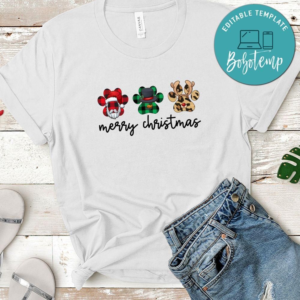 Dog Print Christmas Shirt