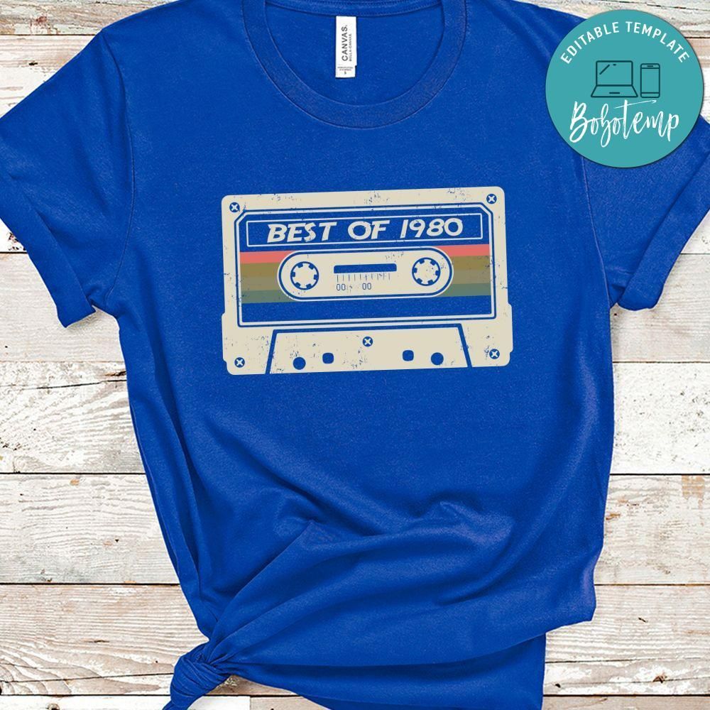 Best of 1980 40th Birthday Cassette Shirt