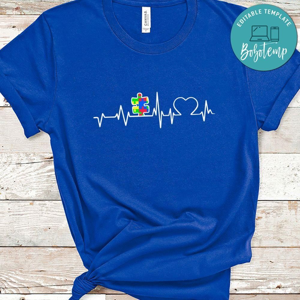 Autism Heartbeat Heart Shirt