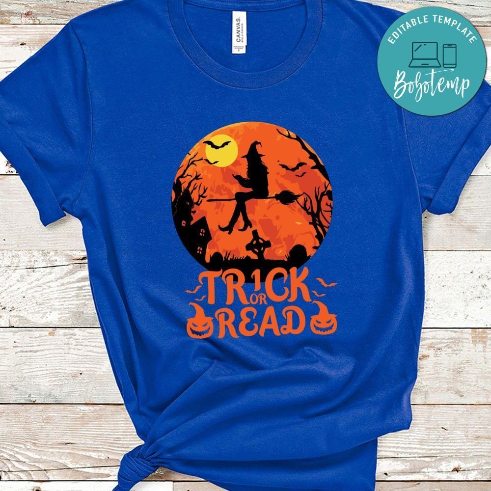 Trick or Read Halloween Reading Lover Halloween Shirt