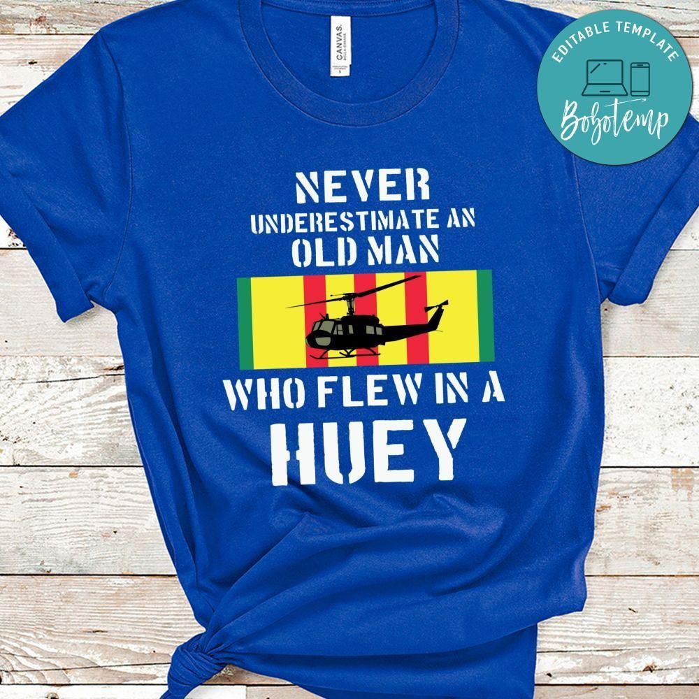 Vietnam Veteran UH1 Huey Helicopter Shirt