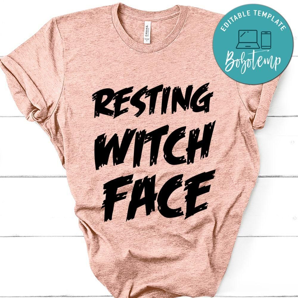 Resting Witch Face Halloween T-Shirt