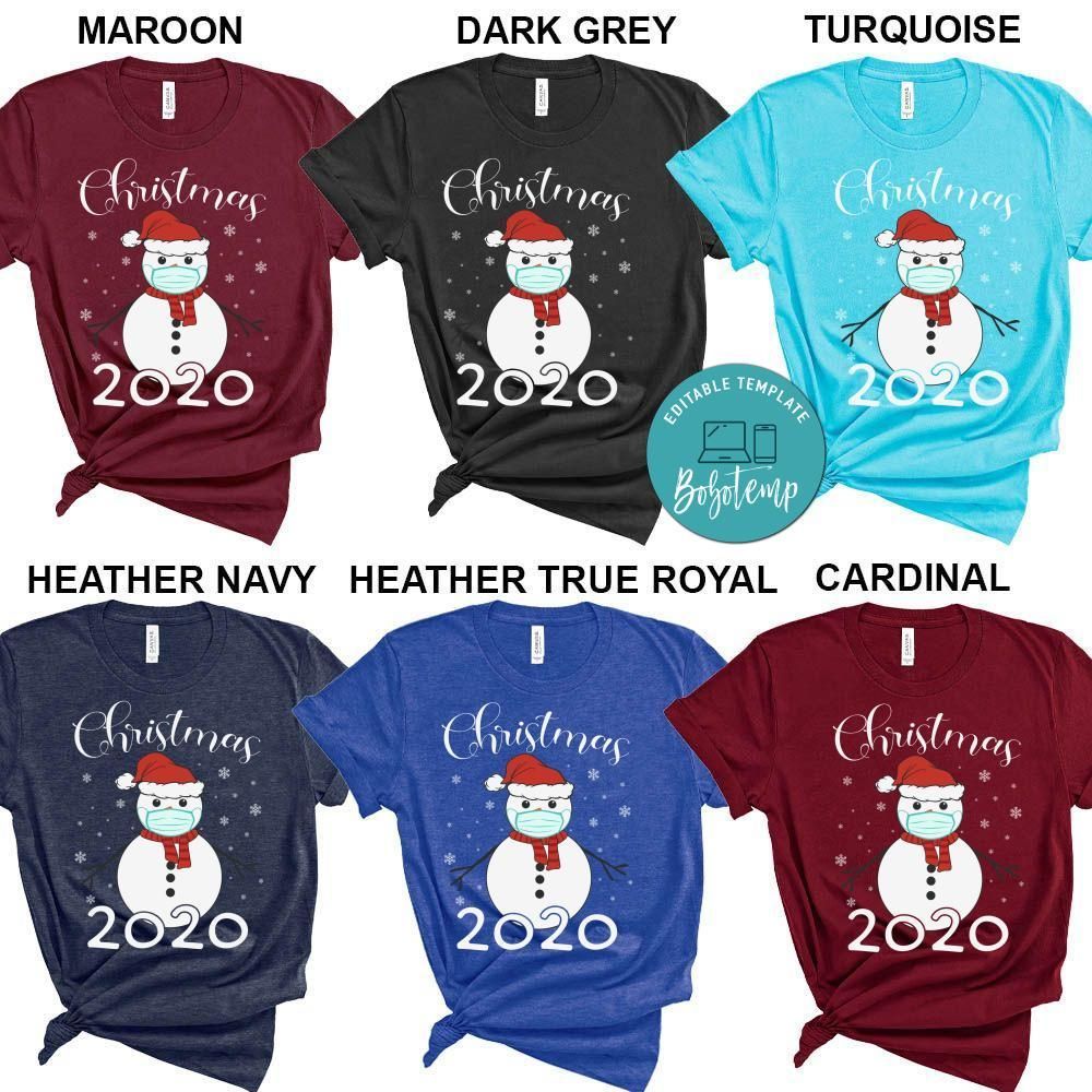 Merry Christmas 2020 Snowman in Mask Shirt