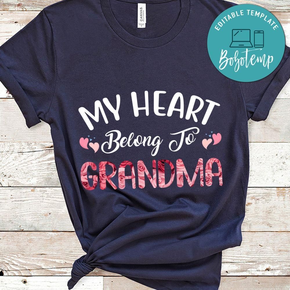 My Heart Belong To Grandma Shirt