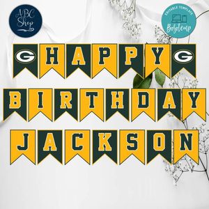 Green Bay Packers Birthday Banner Digital Files
