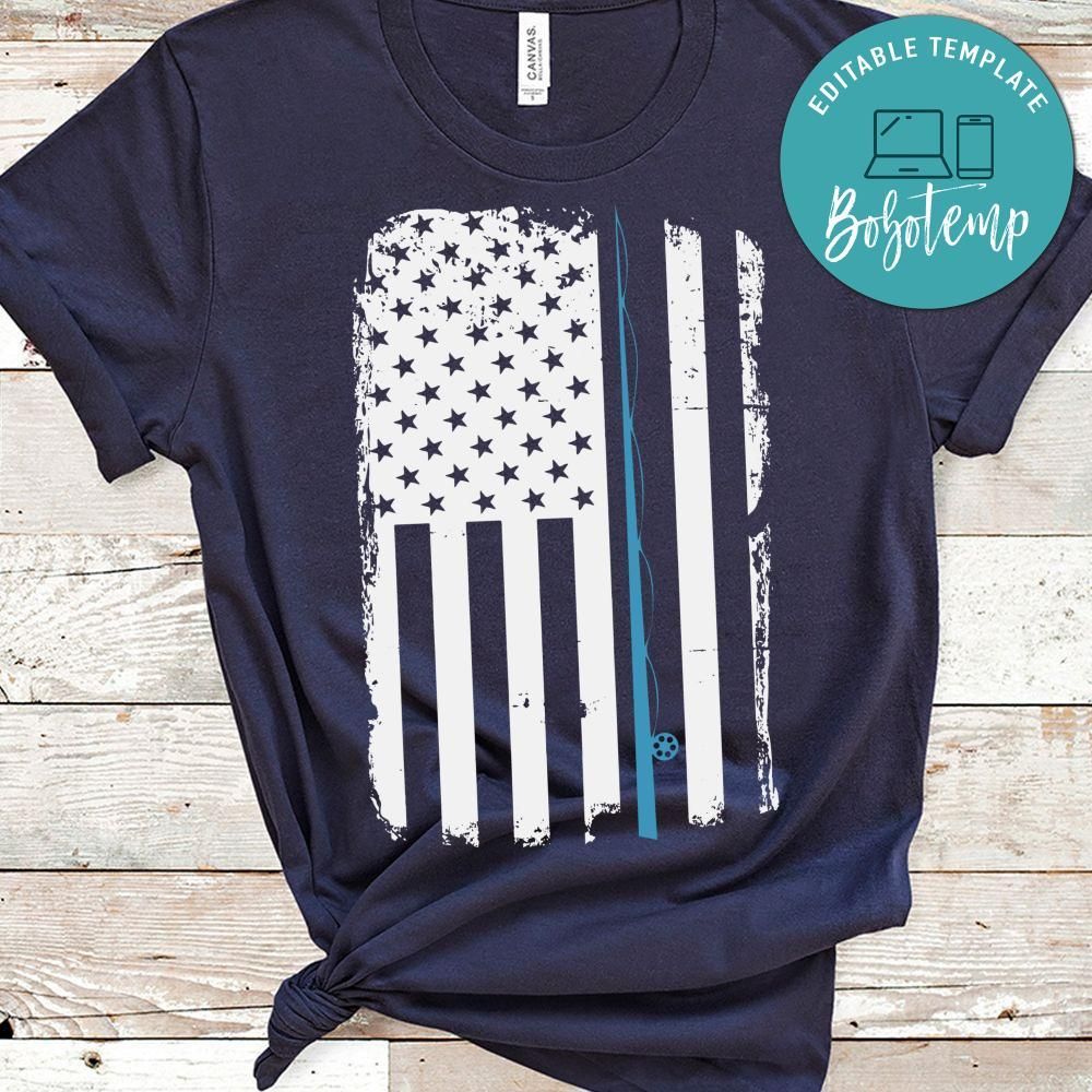 American Flag Fishing Vintage Fishing Shirt