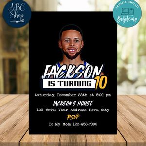 Stephen Curry Birthday Flyer Instant Download