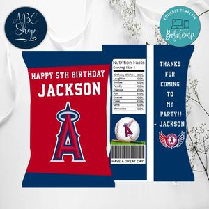 Los Angeles Angels Chip Bags Digital File Printable Instant Download