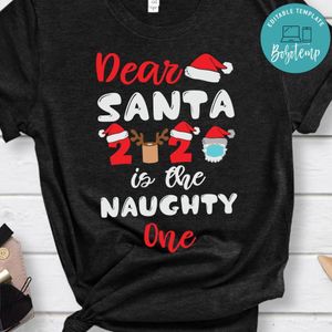 Dear Santa 2020 is the Naughty One Funny Shirt