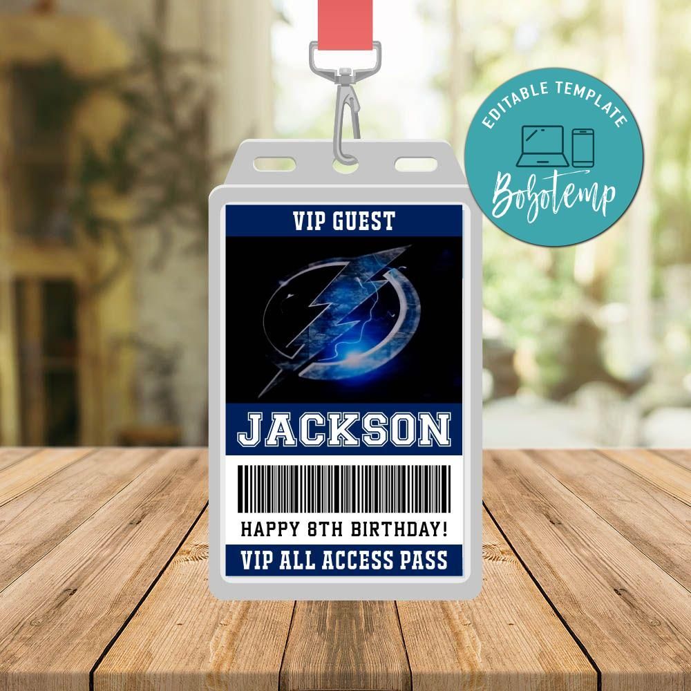 Tampa Bay Lightning Vip Pass Birthday Instant Download Bobotemp