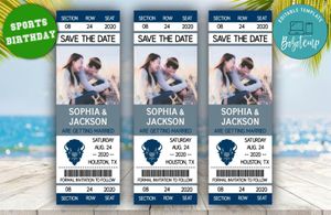 Howard Bison Save The Date Wedding Engagement Announcement Ticket Invitation Instant Download