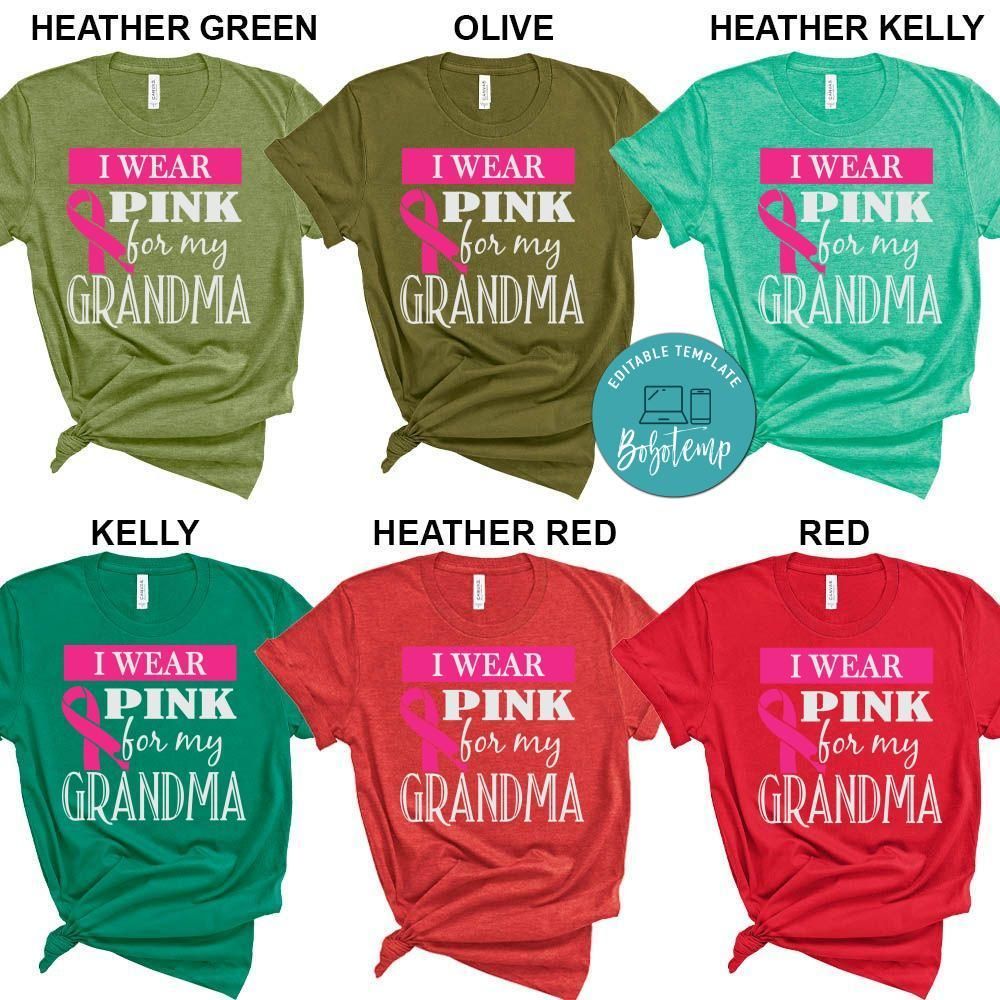 I Wear Pink for My Grandma Breast Cancer T-Shirt