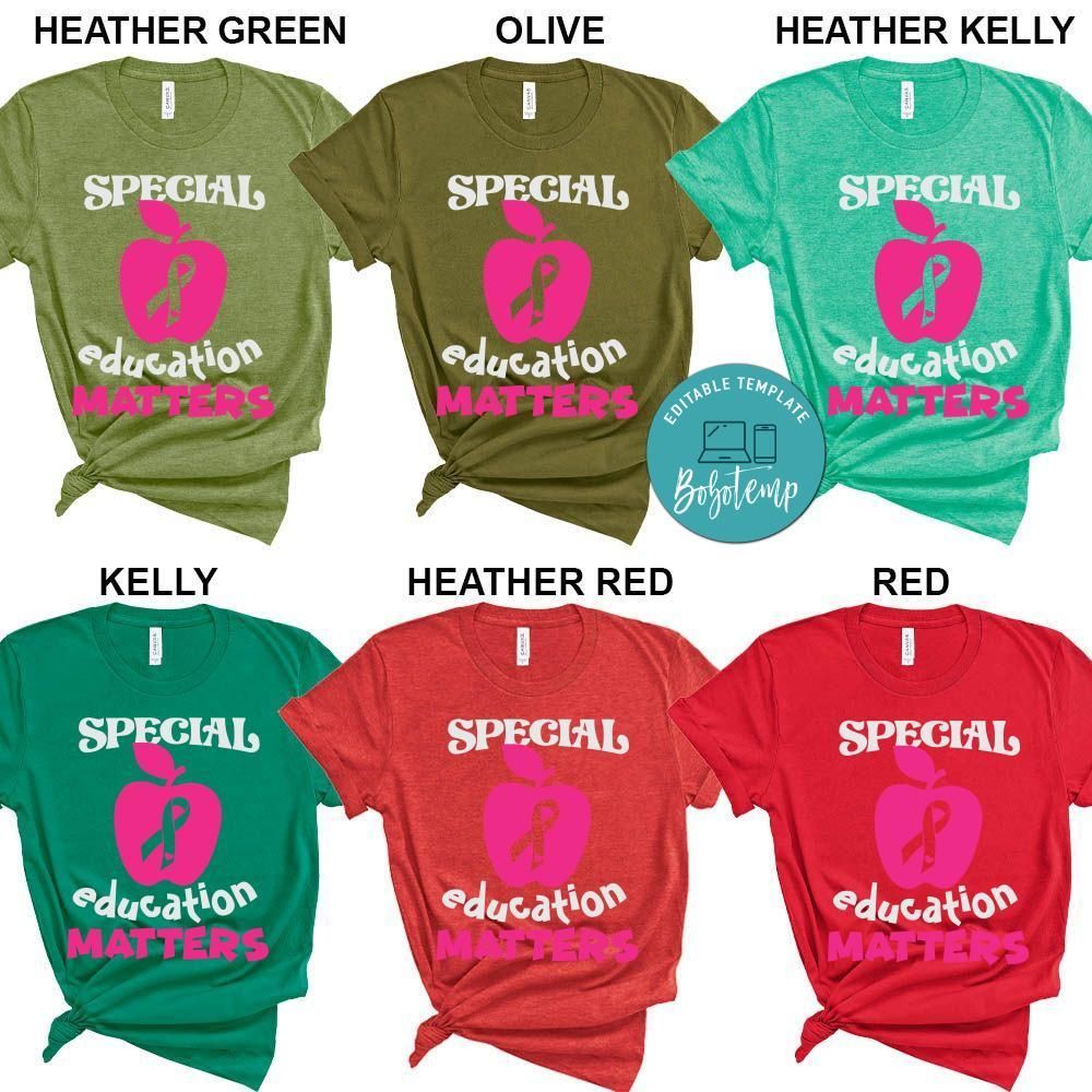 Special Education Matters Breast Cancer Shirt