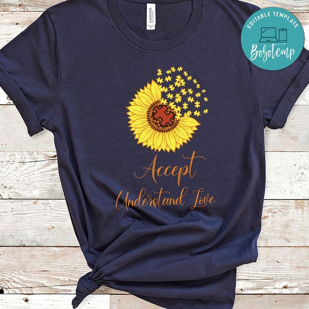 Autism Sunflower Puzzle Shirt