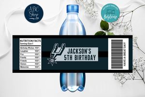 Printable San Antonio Spurs Water Bottle Labels Instant Download