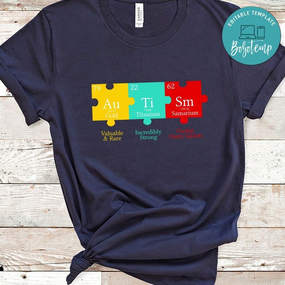 Autism Awareness Chemical Element Shirt