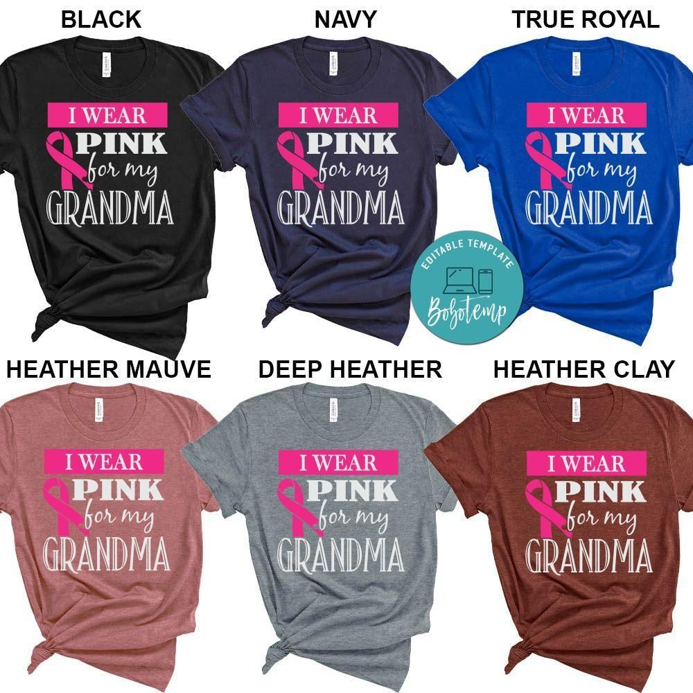 I Wear Pink for My Grandma Breast Cancer T-Shirt