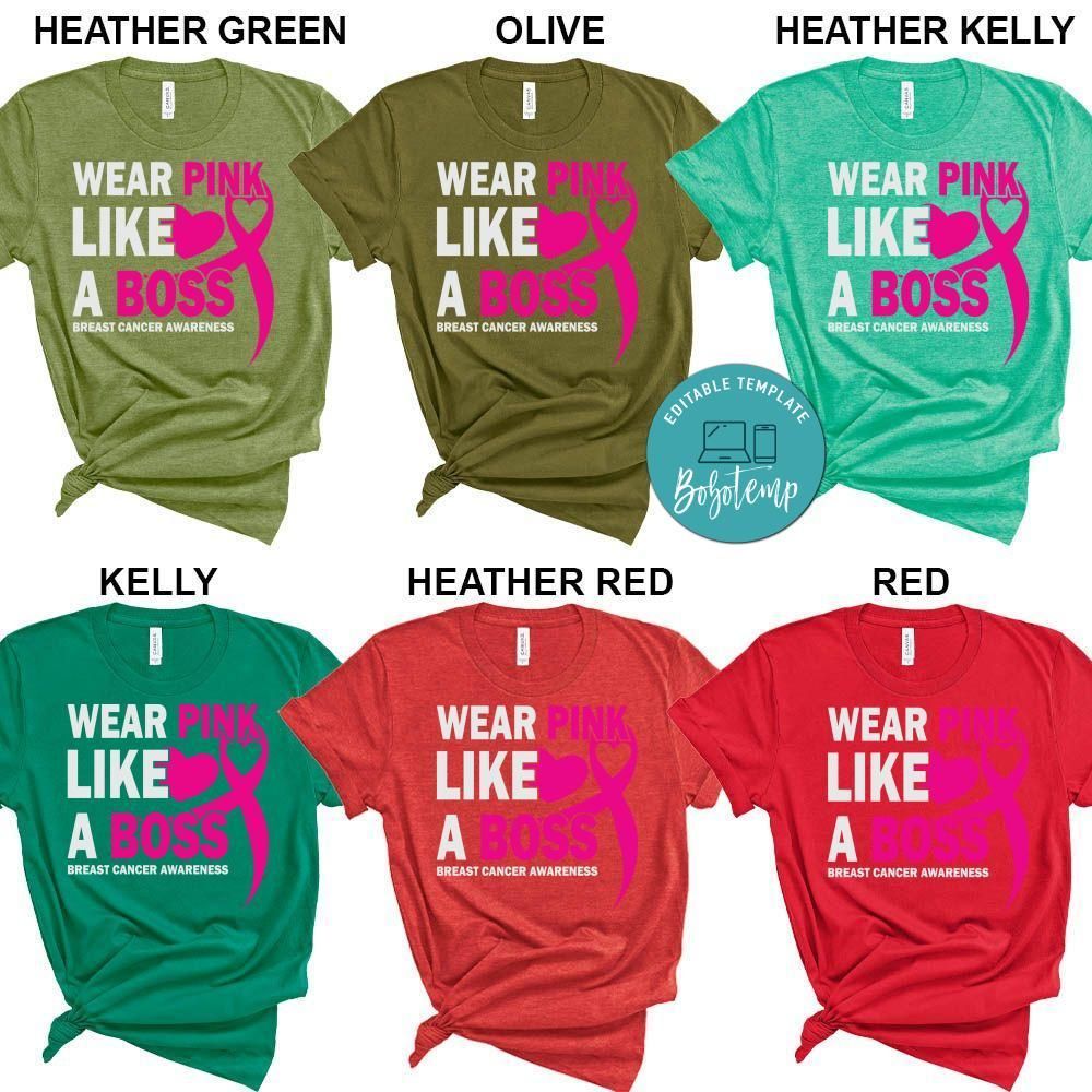 Wear Pink Like a Boss Breast Cancer Shirt