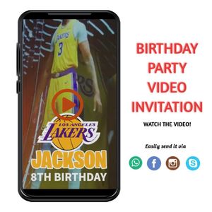 LeBron James Birthday Video Invitation Digital Template Customizable Instant Download