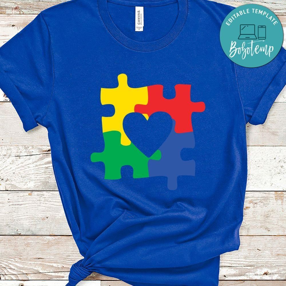 Autism Heart Puzzle Autism Awareness Shirt