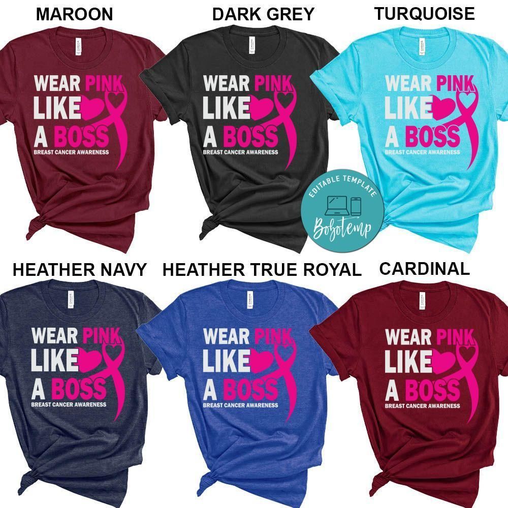 Wear Pink Like a Boss Breast Cancer Shirt