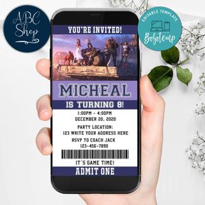 Electronic Final Fantasy Electronic Invite Birthday Invitations Instant Download