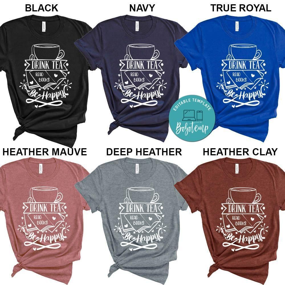 Drink Tea Read Books Be Happy Shirt