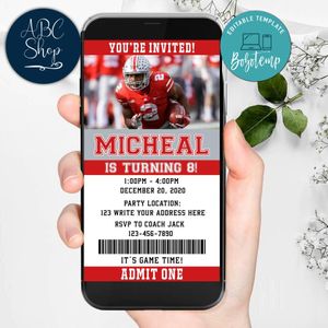 Electronic Ohio State Buckeyes Electronic Invite Birthday Invitations Instant Download