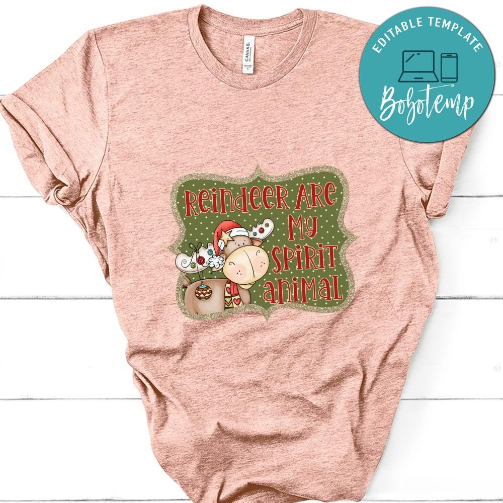 Reindeer Spirit Animal Christmas Shirt