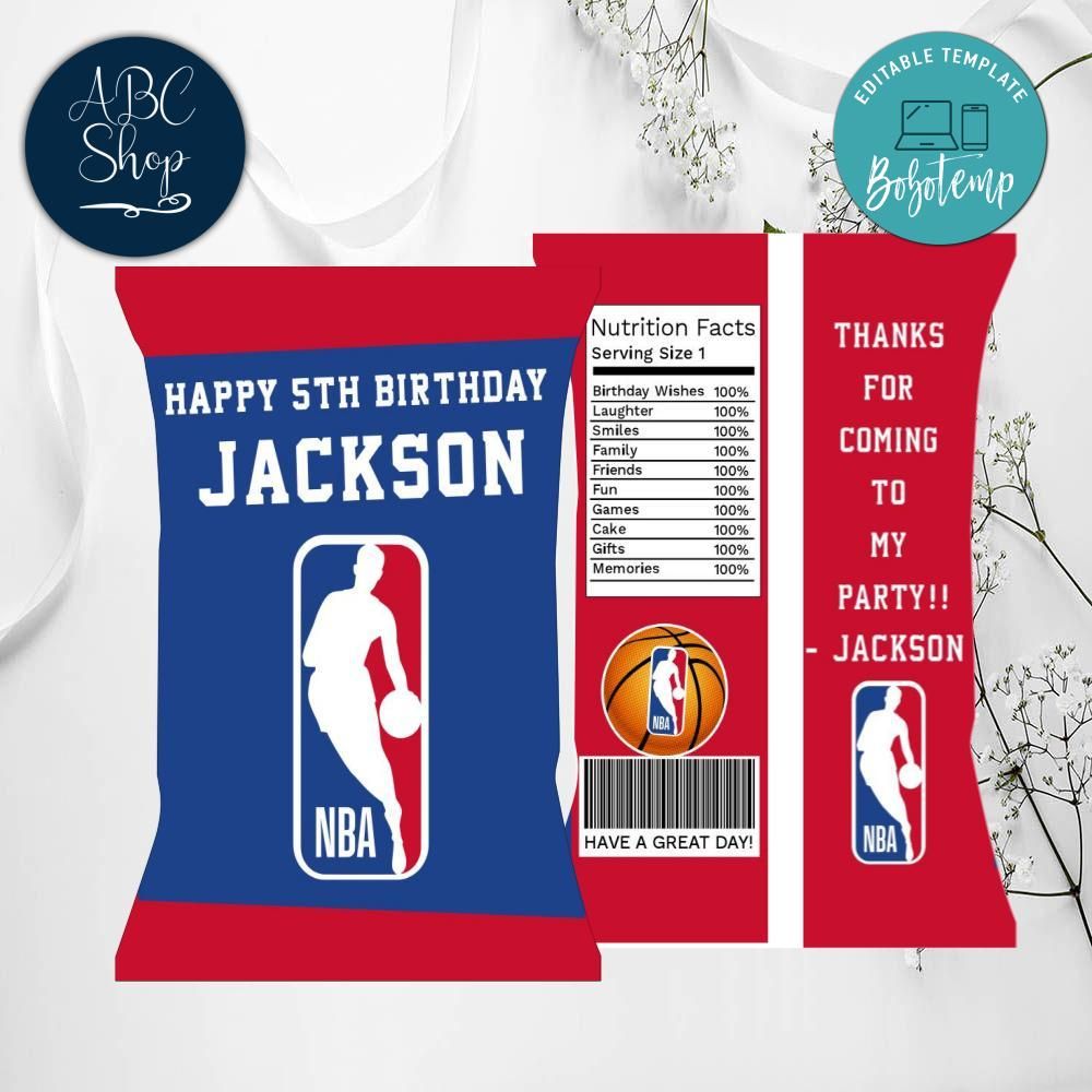 NBA Chip Bags Digital File Printable Instant Download Bobotemp