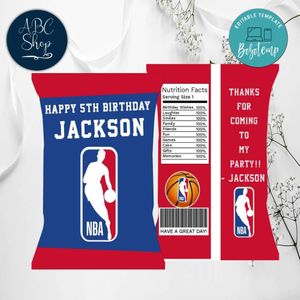 NBA Chip Bags Digital File Printable Instant Download