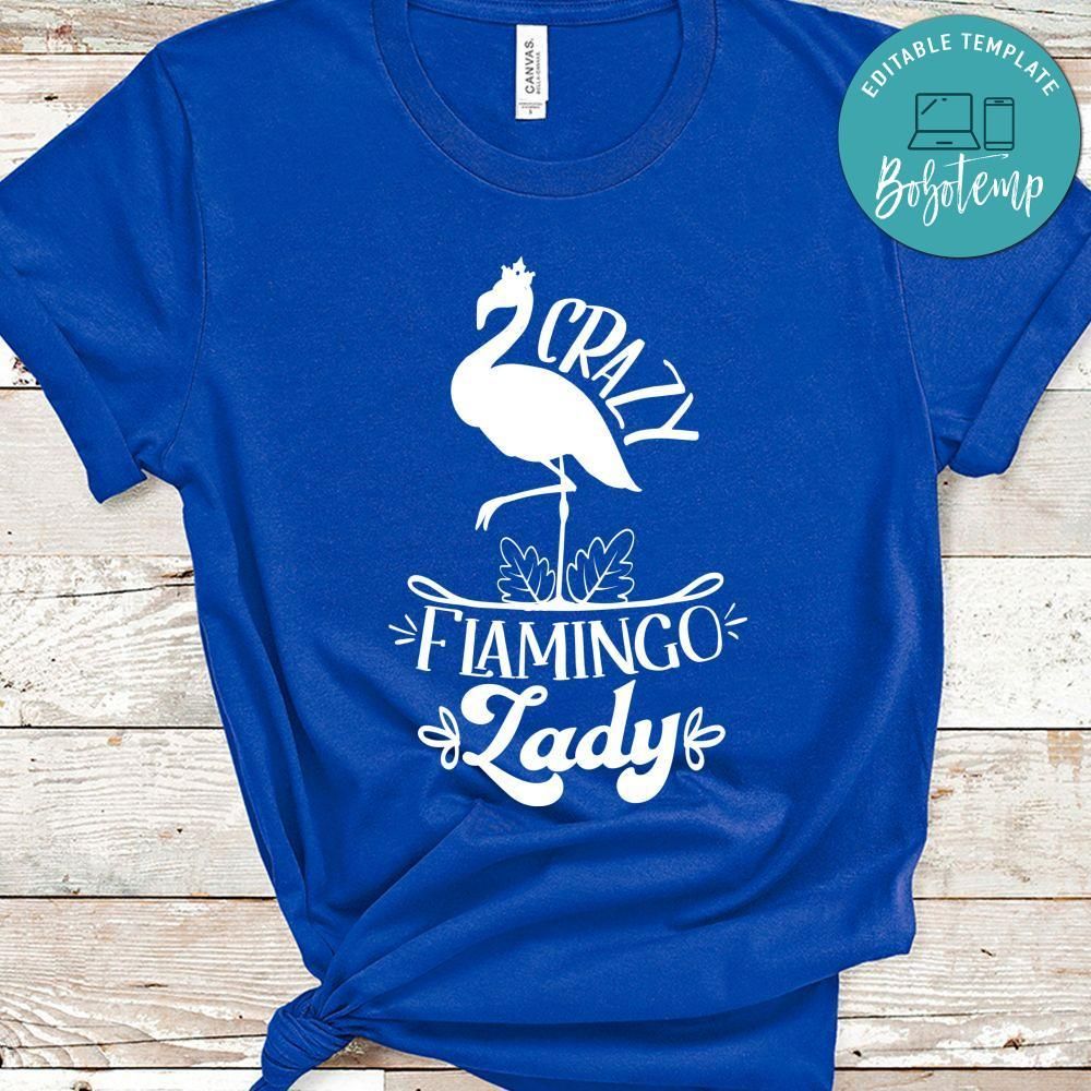 Crazy Flamingo Lady Shirt