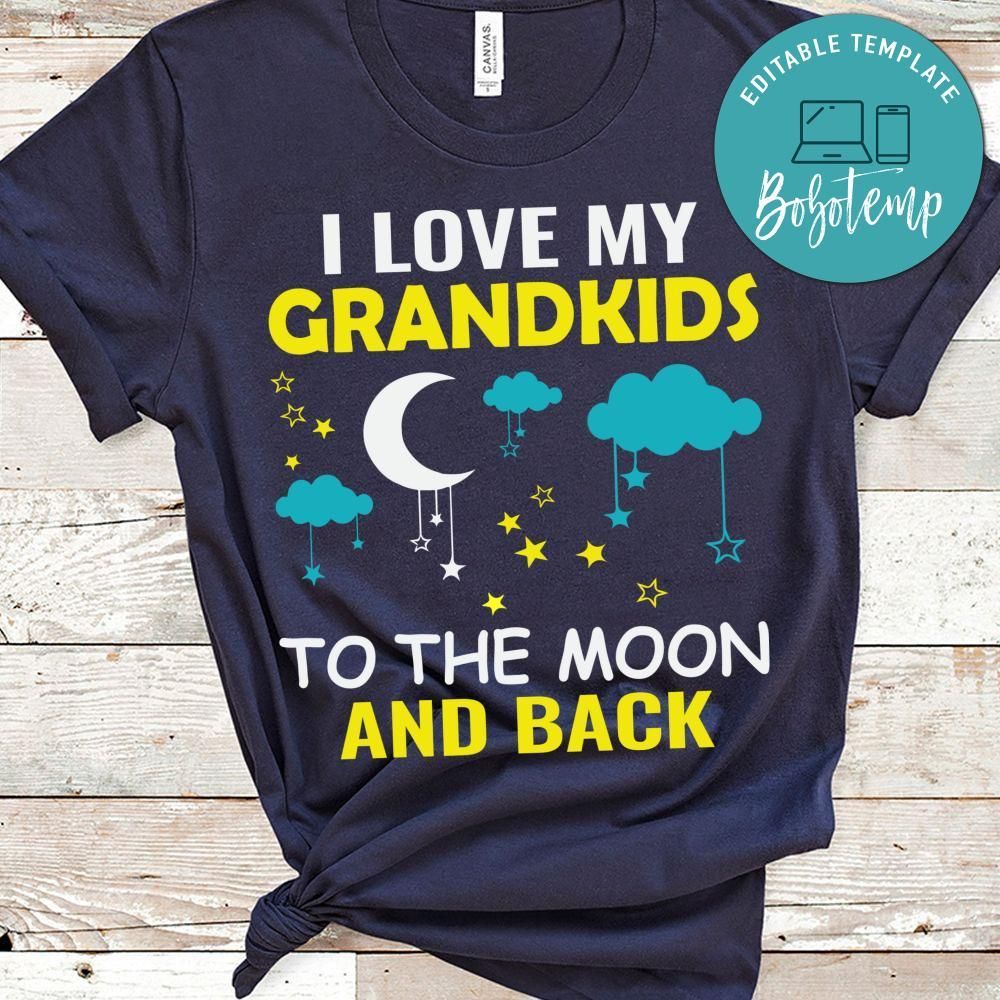 I Love My Grandkids To The Moon And Back T Shirt