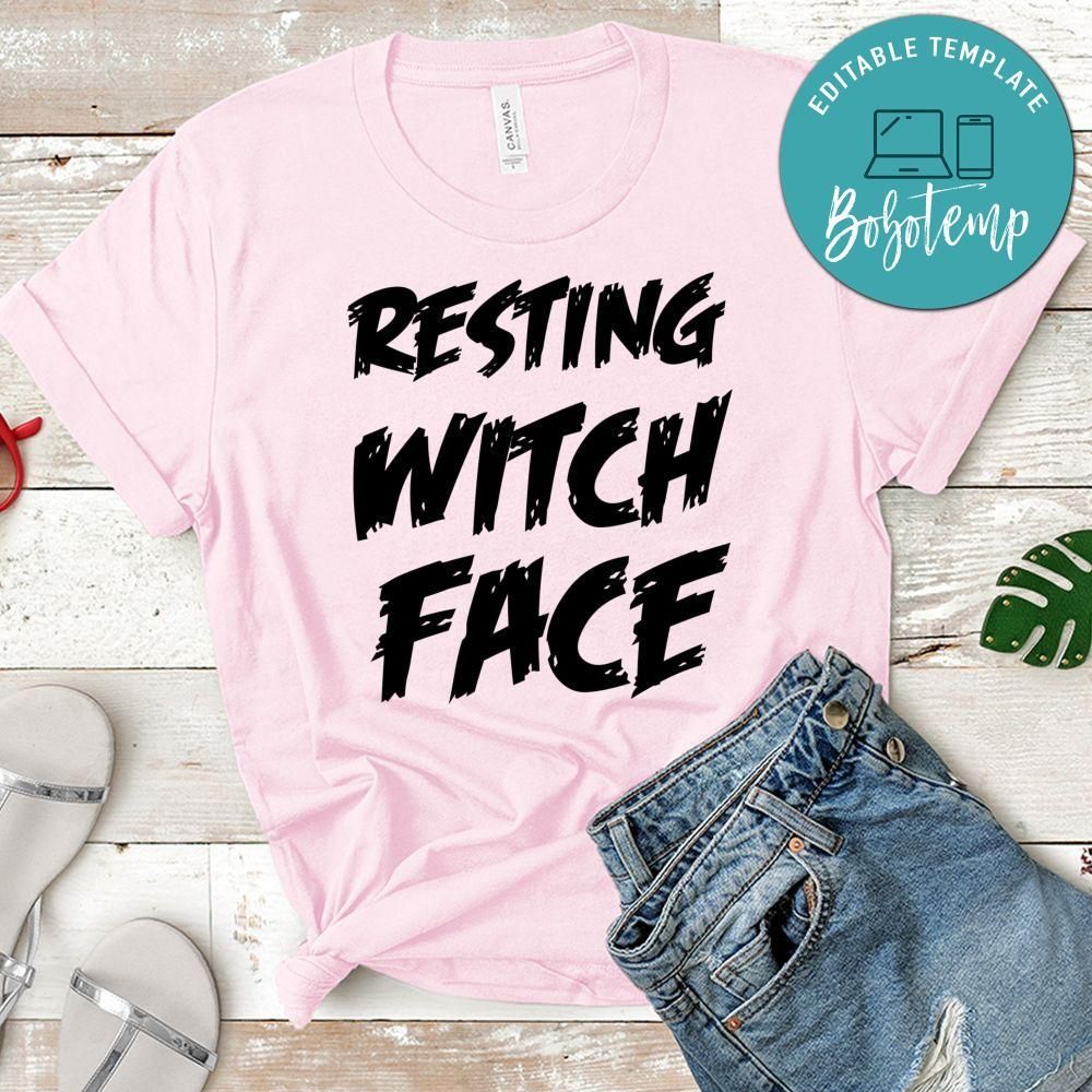 Resting Witch Face Halloween T-Shirt