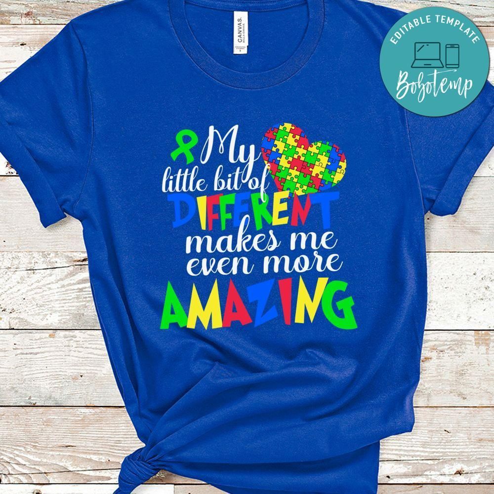 Different Makes Me Amazing Autism Shirt