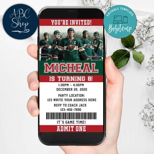 Electronic Minnesota Wild Ticket Electronic Invite Birthday Invitations Instant Download