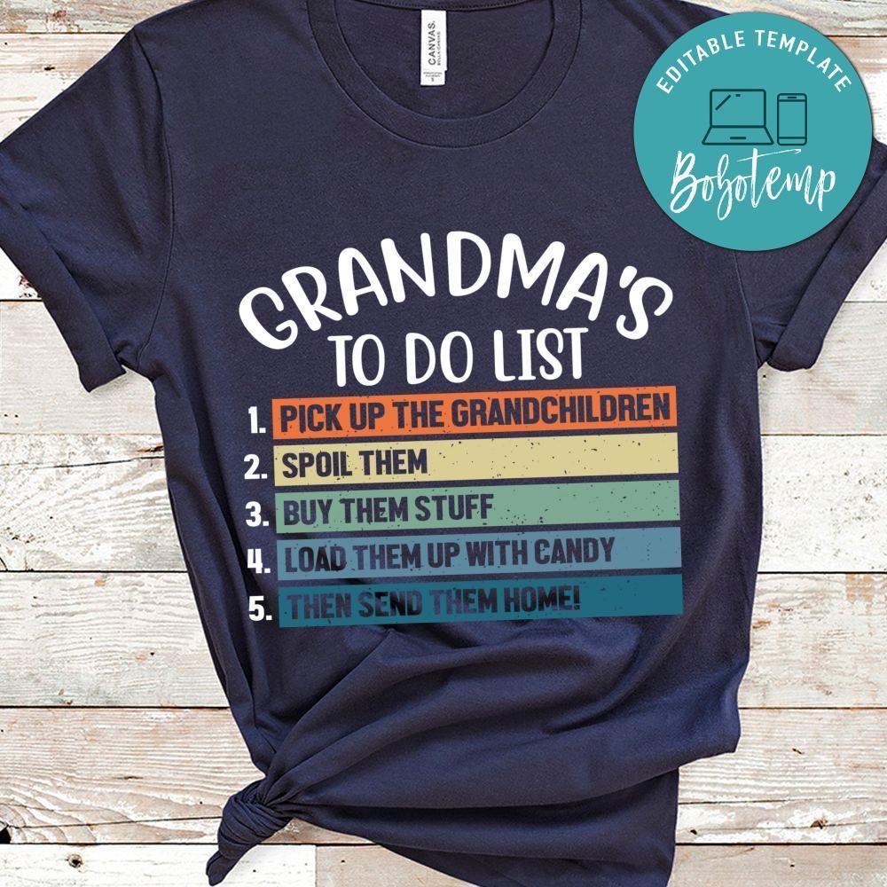 Grandma To Do List Shirt