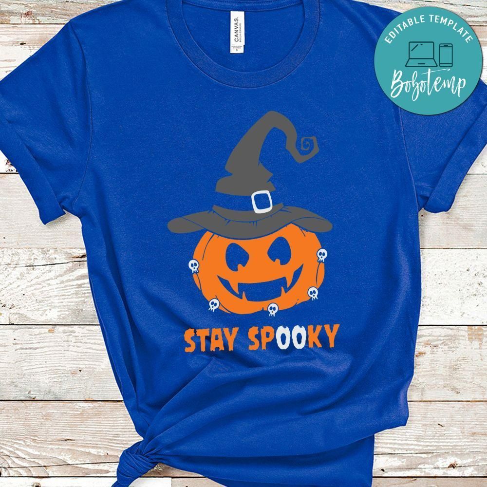 Stay Spooky Halloween Pumpkin Witch Hat Shirt
