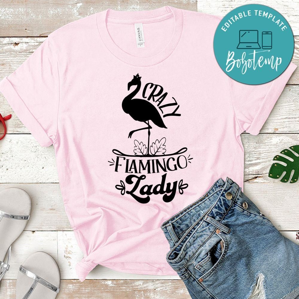 Crazy Flamingo Lady T-Shirt