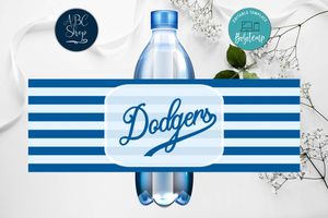Printable Los Angeles Dodgers Water Bottle Labels Instant Download