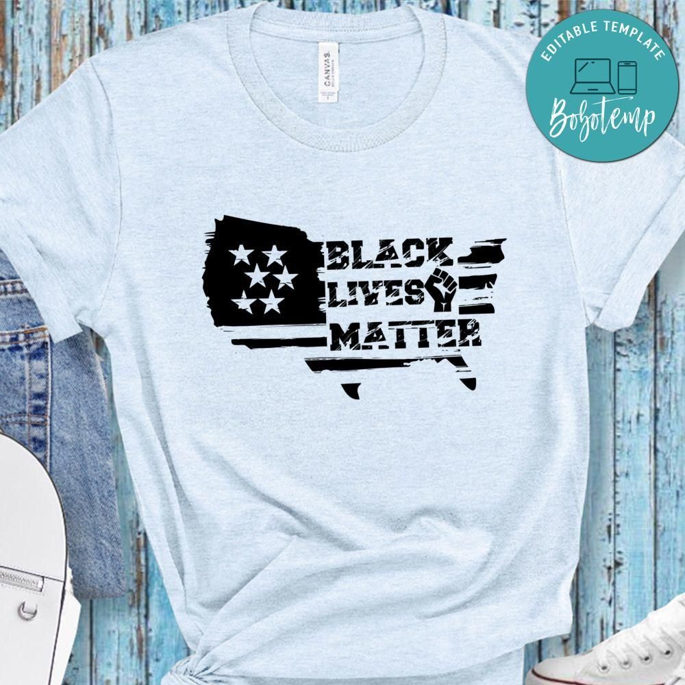 Black Lives Matter American Flag T-Shirt