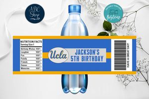 Printable UCLA Bruins Water Bottle Labels Instant Download