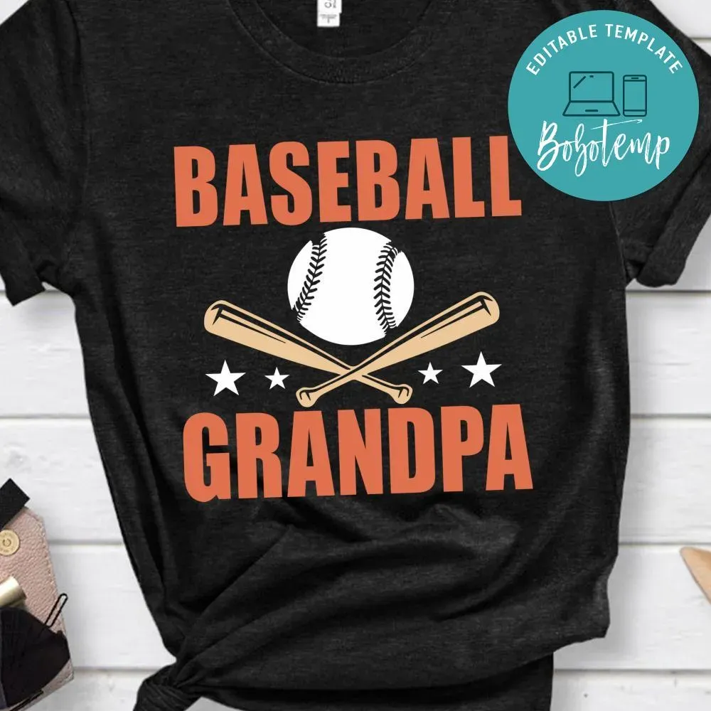 Baseball Grandpa T Shirt Bobotemp