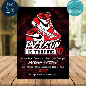 Sneaker Ball Invitation Instant Download