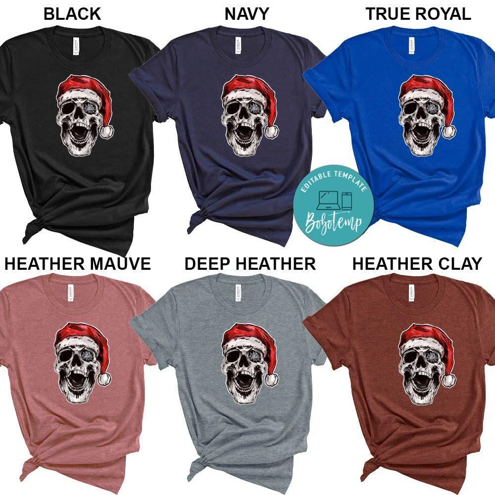Santa Hat Skull Shirt