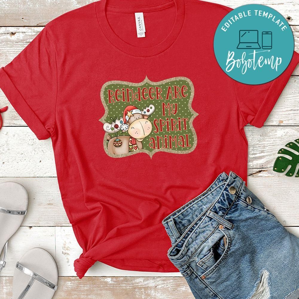 Reindeer Spirit Animal Christmas Shirt