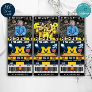 U of M Invitation Instant Download