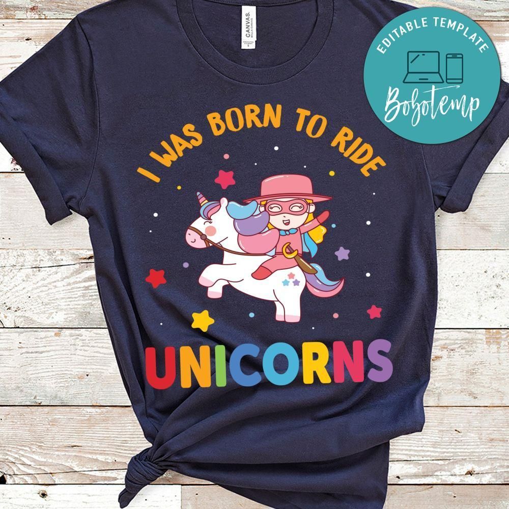I Was Born To Ride Unicorn Shirt