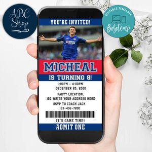 Electronic Cruz Azul Electronic Invite Birthday Invitations Instant Download